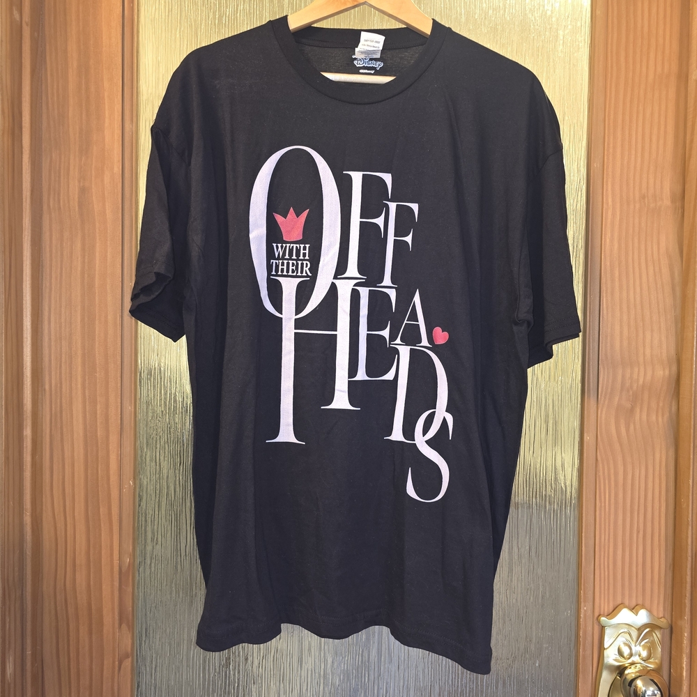 Disney Black Tee with White and Red Lettering